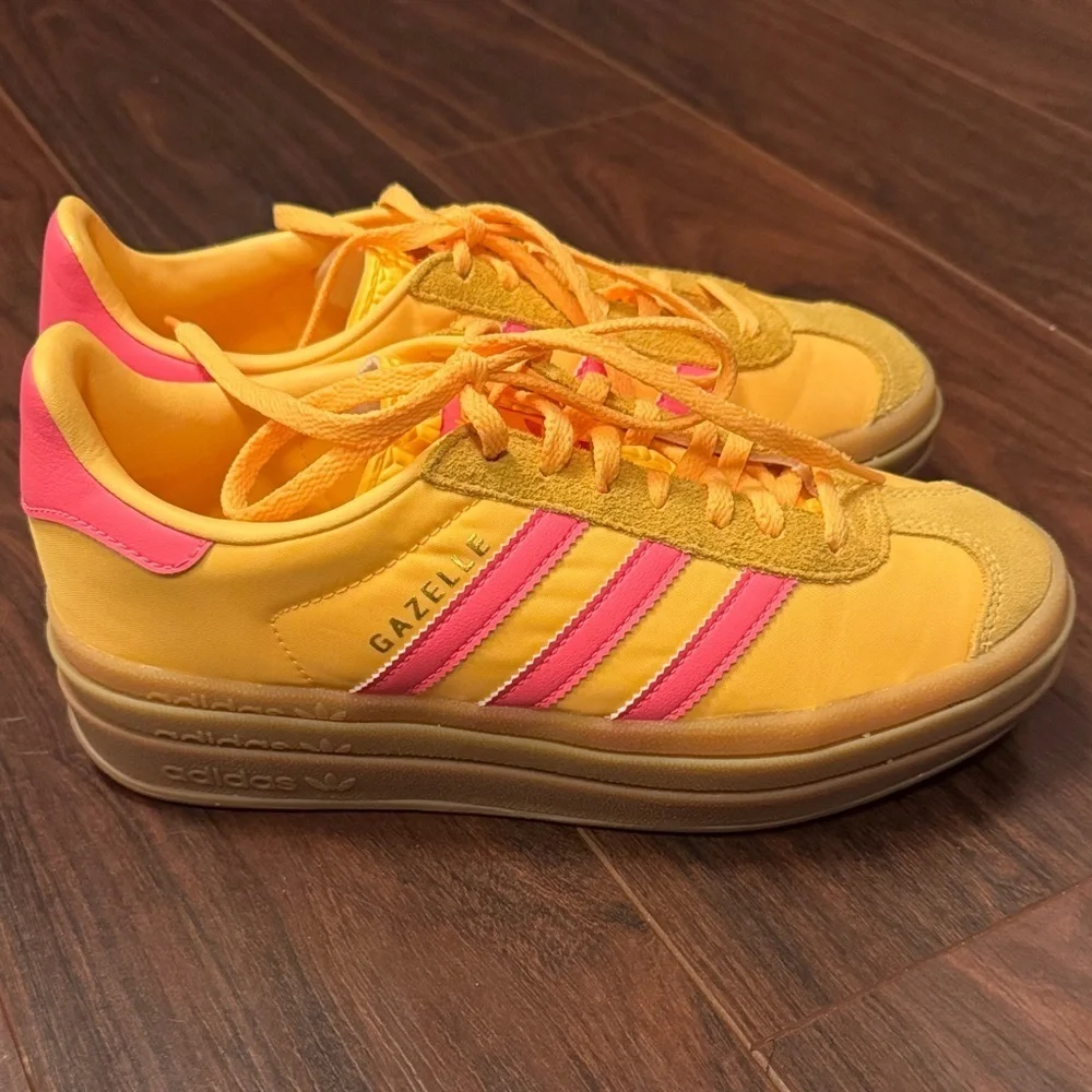 Adidas Gazelle Orange/Yellow & Pink - Picture 3 of 7